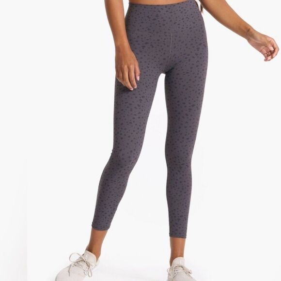 VUORI Leggings Gray Elm Dot Studio Seamless Moisture Wicking Gym - Picture 2 of 9